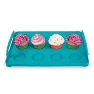 Holstein Housewares HD-07035EM Cupcake Caddy - Teal/Magenta N3