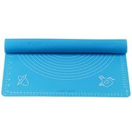 Non-stick Silicone Knead Dough Mat Sheet Placemat Pizza Mat 19.6 X 15.75" Blue + Rolling Pin N2