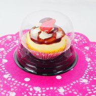 25 PCS Premium Decorative Fancy Plastic Cupcake Pod w/ Clear Dome Top