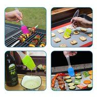 Generic Silicone Brush BBQ Brushes Basting Pastry Brush Set Heat Resistant for Kitchen Grilling Camping Set of 4 N3