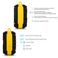 OUTAD Bumblebee Portable Wireless Bluetooth 4.0 Speaker with IPX5 Splashproof and Shockproof Design for Outdoor... N2