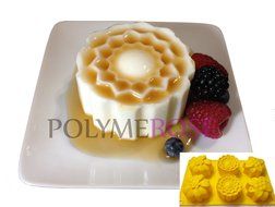 Silicone FLOWERS Baking Pan Mold : Muffins, Cupcakes, Jello, Desserts and Crafts Mold - 6 Cavity - By Polymerose... N3