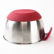 HUJI 3 Piece Stainless Steel Mixing Bowls set with Pouring Spouts &amp; Non-Slip Silicon Base and Handles For Baking... N15