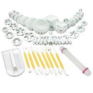 Yakamoz Cake Decration Tool Kit Fondant Cake Cookie Cutter Mold Sugarcraft Icing Decorating Flower Modelling Tools...