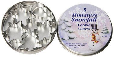 R &amp; M International 5 Piece Mini Snowfall Cookie Cutter Set. Super Cute Shapes are Favorites of Bakers. 1.75...