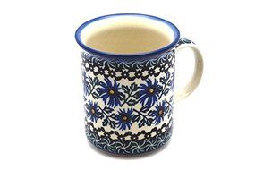 Polish Pottery Mug - Straight Sided - Blue Chicory