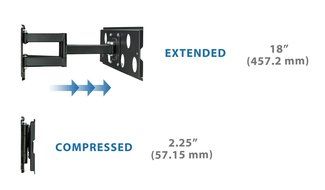 Mount-It! Articulating TV Wall Mount for 32&rdquo; &ndash; 65&rdquo; LCD/LED/Plasma Flat Screen TVs, Articulating Full Motion, 165... N6
