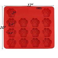 Laminas Dog Paws &amp; Bones Silicone Baking Molds + RECIPE DIGITAL EBOOK, 2 Pack Dogs Paw-Shaped Treats Baked Gelatine... N2