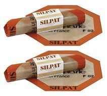 Silpat Non-Stick Silicone Microwave Baking Mat, 10.25-Inch Diameter Octagon (2 Pack)