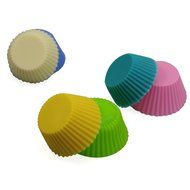 Silicone Baking Cups, Cupcake Liners, Non-stick Muffins Cup Molds -24 Pack- 8 Vibrant Colors Round (24 Pcs) N4