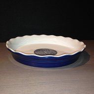 Euro Ceramica Inc. CLA-35411B Claudia Pie Dish, Blue