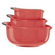 Oggi 3-Piece Oval Mixing Bowl Set, Aqua N2