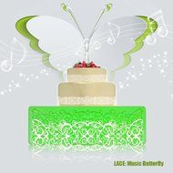 Fanhesheng Set of 3, Little Flowers Embossing Cake Lace Fondant Mold, Rattan Shaped Sugar Veil Cupcake Mat Silicone... N5
