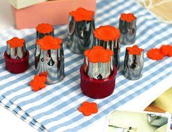 LOHOME Vegetable Cutter Mold, Stainless Steel Mini Cookie Cutters Flower Shape Slicer Cake Fruit Cut Tool, Set... N3