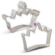 Ann Clark Crown Cookie Cutter Set - 2 Piece - Crown and Princess Crown - Tin Plated Steel