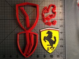 Ferrari Logo Cookie Cutter (4 inches) N2