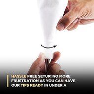 Cake Decorating Tips Set - 10 Stainless Steel Nozzle Kit for Cupcakes, Cookies and Donuts - 3 Reusable 9" Pastry... N4