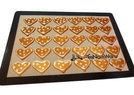 OmNomMat Silicone Baking Mat - Professional Grade Cooking Bakeware - Non-stick Baking Sheet Oven Liner Makes Baking... N4