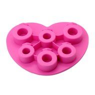 CY-buity 4-Cup Shape Rubber Shooters Ice Cube Shot Glass Freeze Mold Maker Tray Party N10