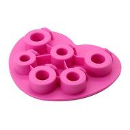CY-buity 4-Cup Shape Rubber Shooters Ice Cube Shot Glass Freeze Mold Maker Tray Party N11