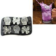 CY-buity 4-Cup Shape Rubber Shooters Ice Cube Shot Glass Freeze Mold Maker Tray Party N26