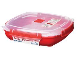 Sistema 1118 Microwave Cookware Round Dish/Plate, Red N7