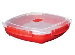 Sistema 1118 Microwave Cookware Round Dish/Plate, Red N8