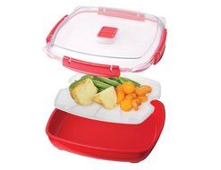 Sistema 1118 Microwave Cookware Round Dish/Plate, Red N9