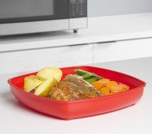 Sistema 1118 Microwave Cookware Round Dish/Plate, Red N10