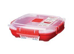 Sistema 1118 Microwave Cookware Round Dish/Plate, Red N12