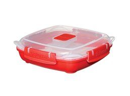 Sistema 1118 Microwave Cookware Round Dish/Plate, Red N13