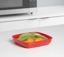 Sistema 1118 Microwave Cookware Round Dish/Plate, Red N15