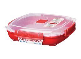 Sistema 1118 Microwave Cookware Round Dish/Plate, Red N18