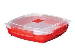 Sistema 1118 Microwave Cookware Round Dish/Plate, Red N19