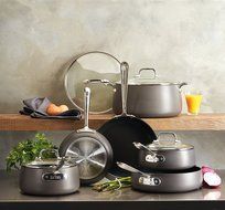 All-Clad E785SB64 HA1 Hard Anodized Nonstick Dishwasher Safe PFOA Free Cookware Set, 13-Piece, Black N7