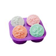 StarSide Hand Press Moon Cake Cookie Mold Mid-autumn Festival DIY Decoration Rose Pink Flower Stamps N13