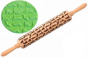 Cat Engraved Rolling Pin By Gooj | Wood Rolling Pin | Impressed With Fun Cat Designs - Perfect For Baking With... N2