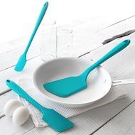 3 Piece Premium Silicone Spatula Set, Teal N3