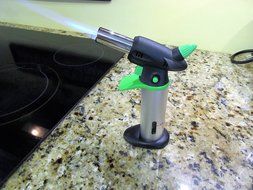 Culinary Blow Torch lime green/black Kitchen Tool for Creme Brulee, BBQ, Welding, Browning, Soldering, etc -Long...