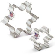 Ann Clark Christmas Snowflake Cookie Cutter Set - 2 Piece - 2 1/2&quot; &amp; 3 1/2&quot; - Tin Plated Steel