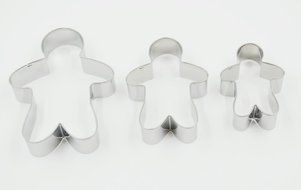 ULee Christmas Cookie Cutters Set - 3 Sizes of Gingerbread Man Shapes N5