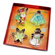 ULee Christmas Cookie Cutters Set - 3 Sizes of Gingerbread Man Shapes N7