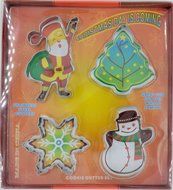 ULee Christmas Cookie Cutters Set - 3 Sizes of Gingerbread Man Shapes N10