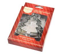 ULee Christmas Cookie Cutters Set - 3 Sizes of Gingerbread Man Shapes N11