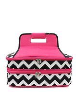 Chevron Casserole Dish Carrier for Holiday Party Entertaining Pink