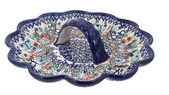 Polish Pottery Garden of Eden Egg Plate