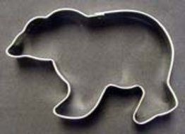 Polar bear cookie cutter cake topper