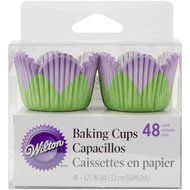 Wilton Pink Petal Shaped Baking Cups, Mini, 48-Count N2