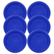 Pyrex 7202-PC Round 1 Cup Storage Lid for Glass Bowls (4, Cobalt Blue) N3