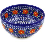 Ceramika Bona H6491F Polish Pottery Ceramic Bowl Hand Painted, 7-Inch
